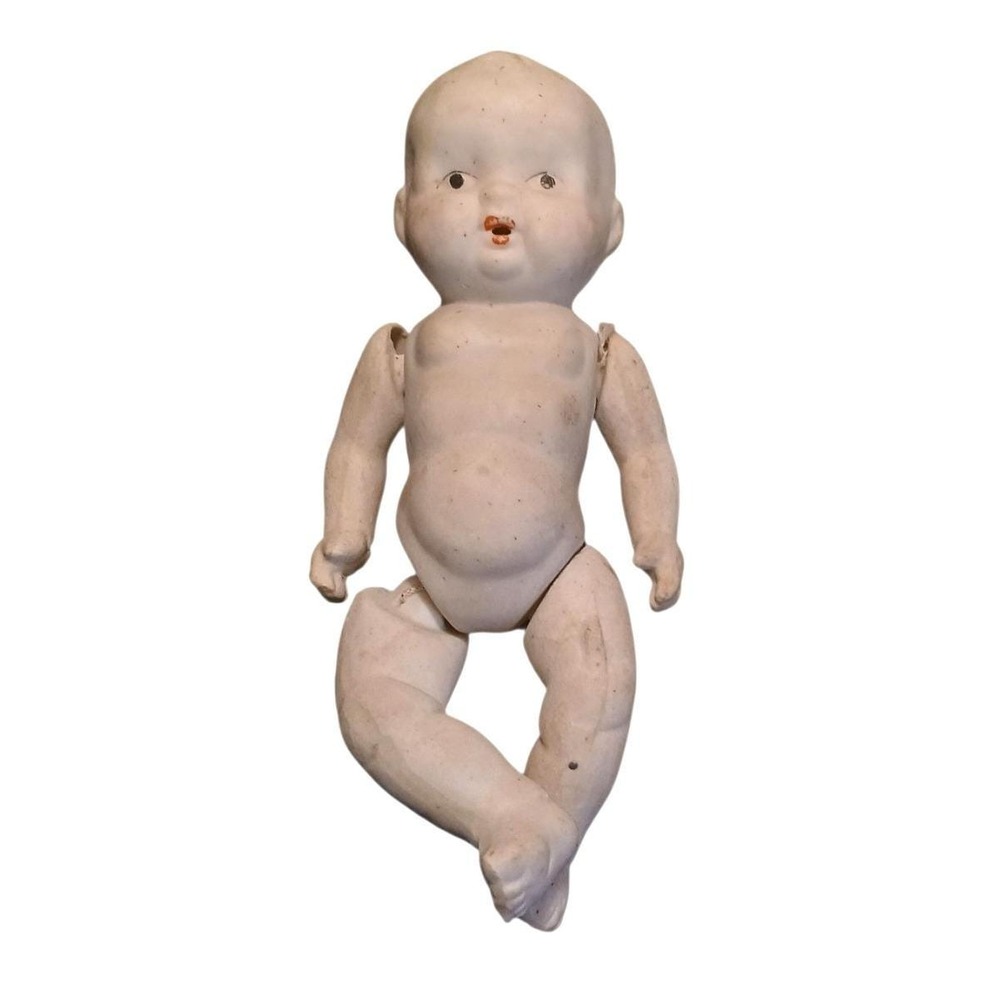 Antique Japanese Bisque Baby Doll 7" Bisque Jointed Pre-WWII‎ Vintage
